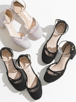 ☆チュールリボンセパレートパンプス/ブラック