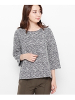 ◆ツイード風スラブプルオーバー/ブラック(419)