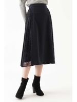 ◆ユリアレース×プリーツスカート/MIDNIGHT(120)