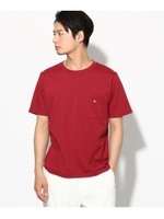 ◆刺しゅう 半袖ポケットTシャツ/レッド(062)