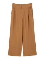 ◆大きいサイズ◆T/Rカルゼワイドパンツ/キャメル5(045)