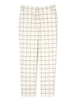 ◆大きいサイズ◆ＴＲトロストレッチパンツ/ホワイトチェック2(032)