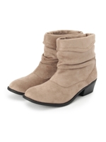 くしゅくしゅショートブーツ/サンドベージュ(053)