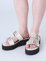 アイレットフラットサンダル/WHT