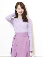 アイレットリブニット/ラベンダー