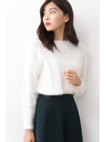 アンゴラナイロンニット/オフ(030)