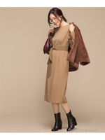 ウエストタックワンピース/ベージュ