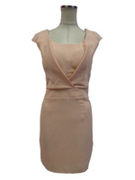 カシュクールパーティドレス/コーラルピンク