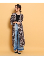 カシュクール花柄ワンピース/ブラック(619)