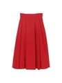 カラータックフレアスカート/レッド