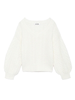 カラーニットプルオーバー/WHT