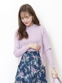 カラーワイドリブアンサンブル/ラベンダー