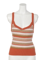 クロスニットビスチェ/オレンジ