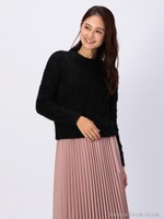 ケーブルボトルネックPO/ネービーブルー