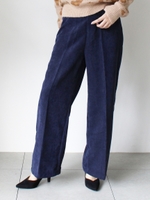 コーデュロイワイドパンツ/ネイビー