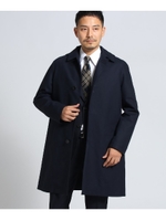 コットンWフェイス ステンカラー コート[ メンズ コート ライナー 撥水 ]/ネイビー(093)