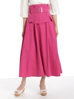 コルセットベルト付きスカート/ピンク