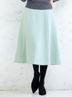 サイドボタンフレアスカート/ミント