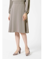 サテンストレッチサーキュラースカート/ブラウン(050)