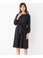 シック・チェックワンピース/チャコールグレー(214)