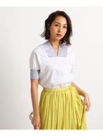 シャーリングVネック2WAYプルオーバー/ブルー(192)