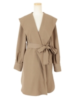 ショールカラーライトコート/ベージュ