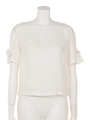 ショルダーリボンミニトップス/white