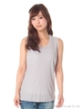 スーピマ強撚天竺タンクトップ/ライトグレ-