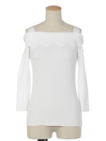 スカラップニット/オフホワイト