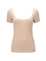 スキニック　ホット　G3933  3分袖トップ/ベージュ