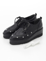 スタースタッズレースアップシューズ/ブラック