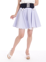 ストライプコルセットスカート/ブルー