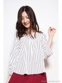 ストライプタックブラウス/シロボーダー
