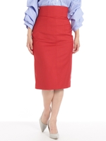 スリットタイトスカート/レッド