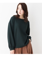 タック編みニットソー/ダークグリーン(023)