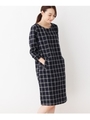 チェックサックワンピース/ブラック(219)
