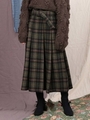 チェックベルトスカート/グリーン