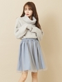 チュールフレアスカート/ライトブルー