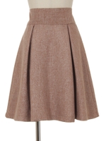 ツィードスカート/ブラウン