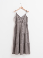 ティアードキャミワンピース/モカ柄