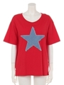 デニムモチーフ アソート Tシャツ/RED