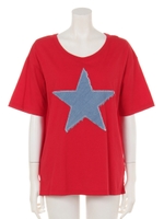デニムモチーフ アソート Tシャツ/RED