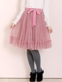 ドットチュールプリーツセレナーデスカート/ピンク