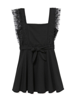 ドットフリルワンピース/ブラック