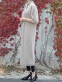 ニットロングOPS/ベージュ