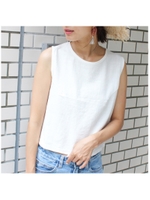 ノースリトップス×スカート セットアップ/ホワイト