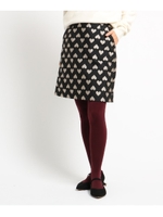 ハートジャガードミニスカート/ライトベージュ(451)