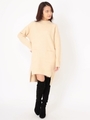ハイネックニットワンピース/L/BEIGE