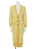 バイカラーロングカーディガン/YE