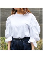 バルーンスリーブトップス/ホワイト